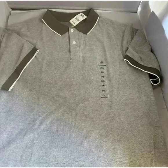 HB DXL Men's Size 2XL Light Green Cotton Classic Short Sleeve Polo Shirt NWT - Picture 2 of 4